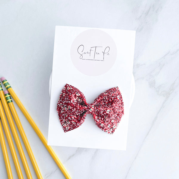 Apple Glitter Modern Lu Hair Bow