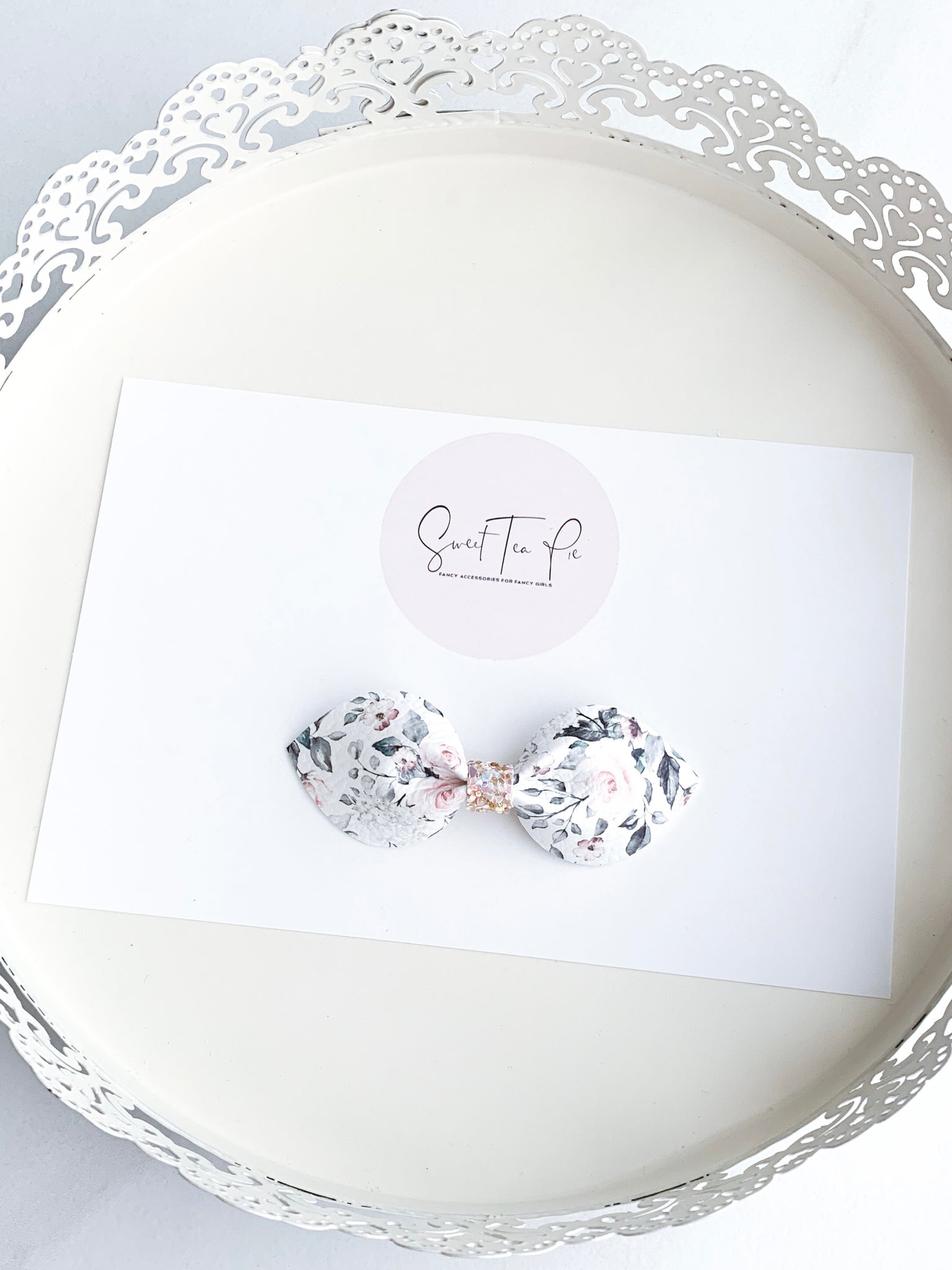 Elegant Blush Petite Hair Bow