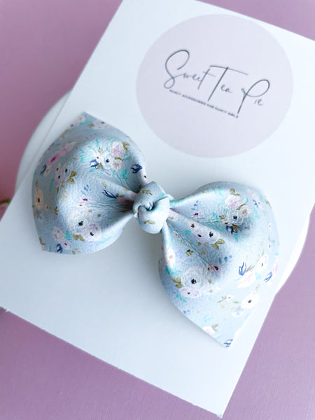 Sky of Florals Knot Hair Bow