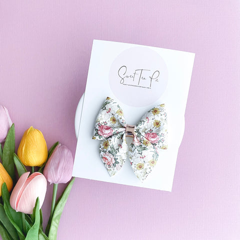 Vintage Blooms - Sailor Hair Bow