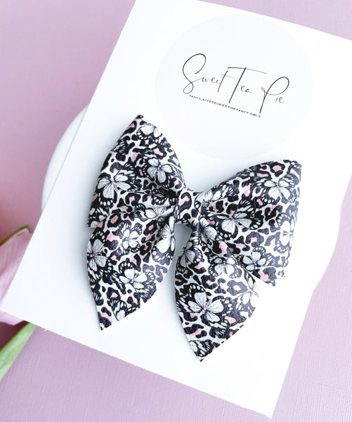 Leopard Butterfly - Sailor Hair Bow