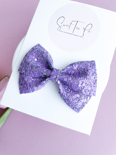 Lilac Blooms Modern Lu Hair Bow