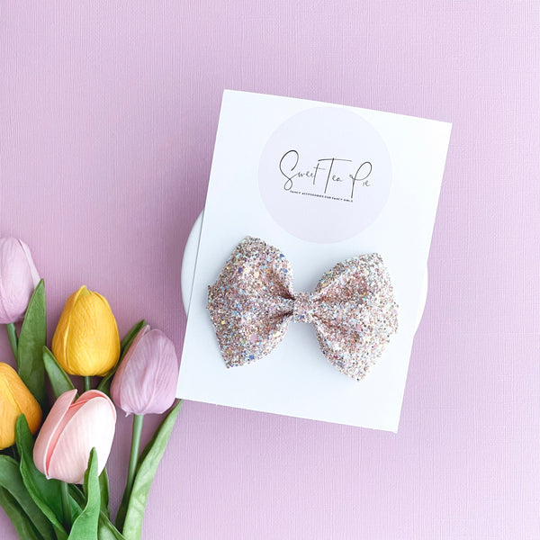 Blush Gold Modern Lu Hair Bow