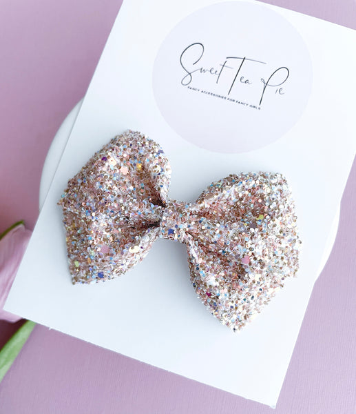 Blush Gold Modern Lu Hair Bow