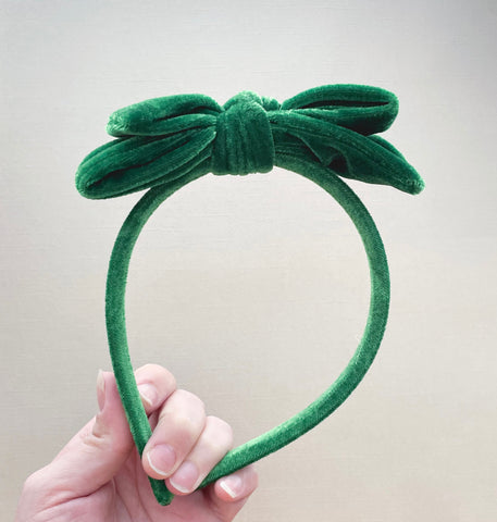 Irish Green Velvet Headband
