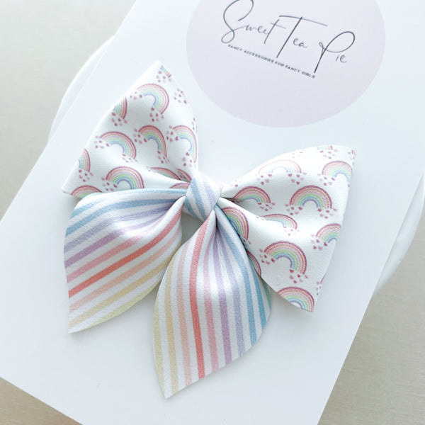 Rainbows - Sailor Hair Bow