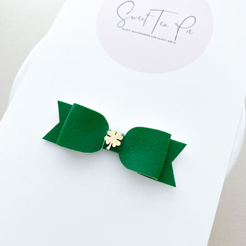 Green Mini Lily Bow