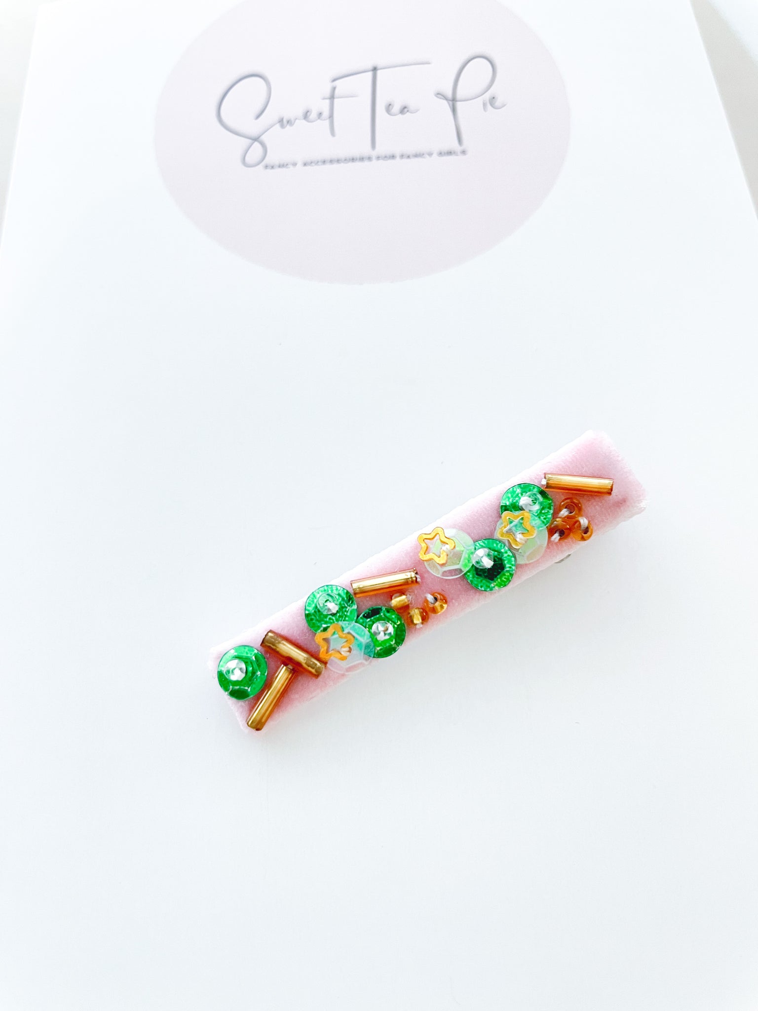 Sequin Velvet Lined Hair Clip - 021