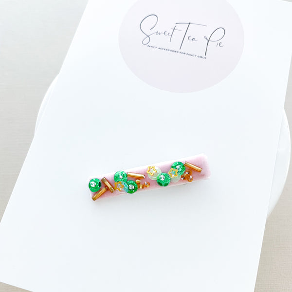 Sequin Velvet Lined Hair Clip - 021