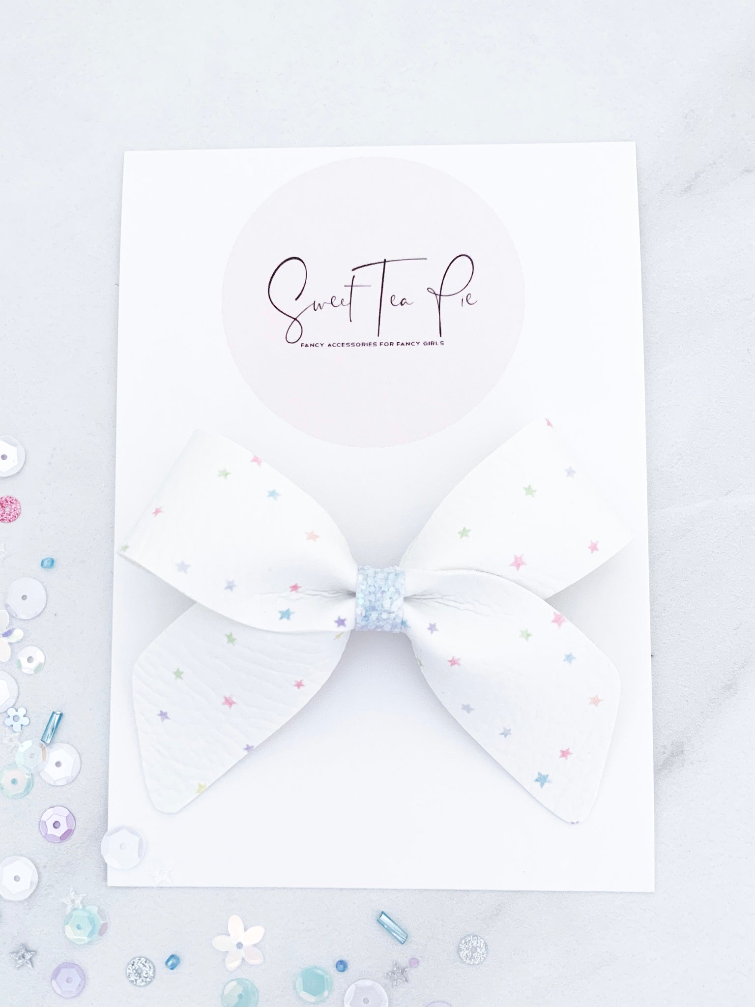 Pastel Stars Schoolgirl Bow