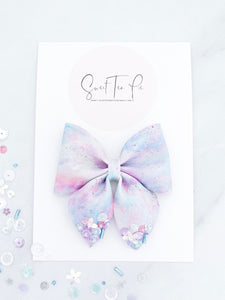 sequin dipped hair bow 
