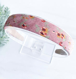 Blush Floral Corduroy Headband