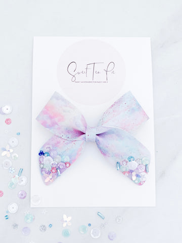 Just Like Magic Sequin Dripped Schoolgirl Bow