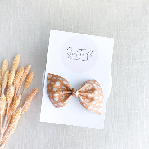 Fall Pumpkins Knot Hair Bow