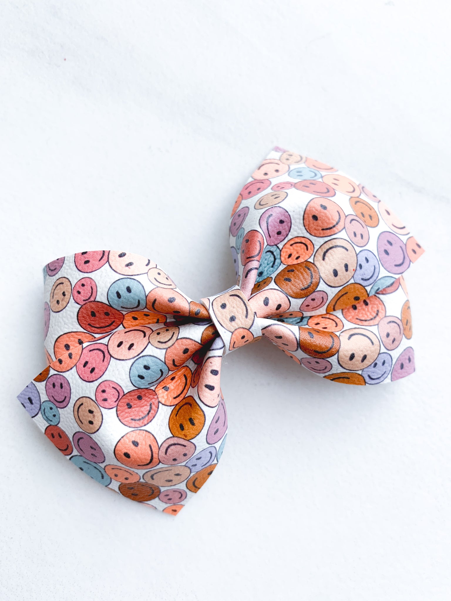 Smiley Face Lu Hair Bow
