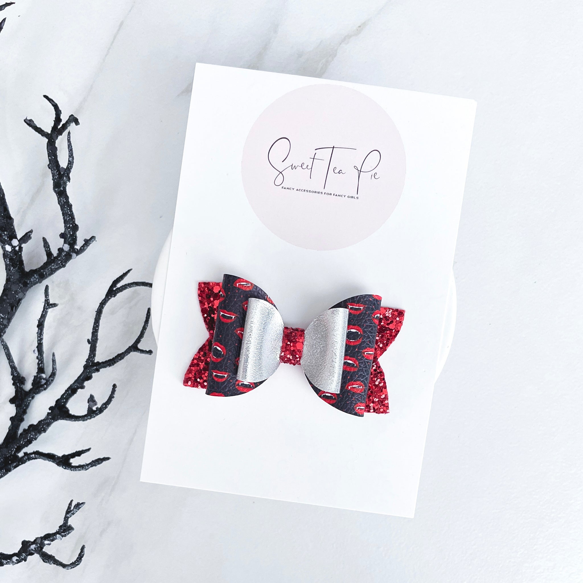 Vampire Double Loop Hair Bow