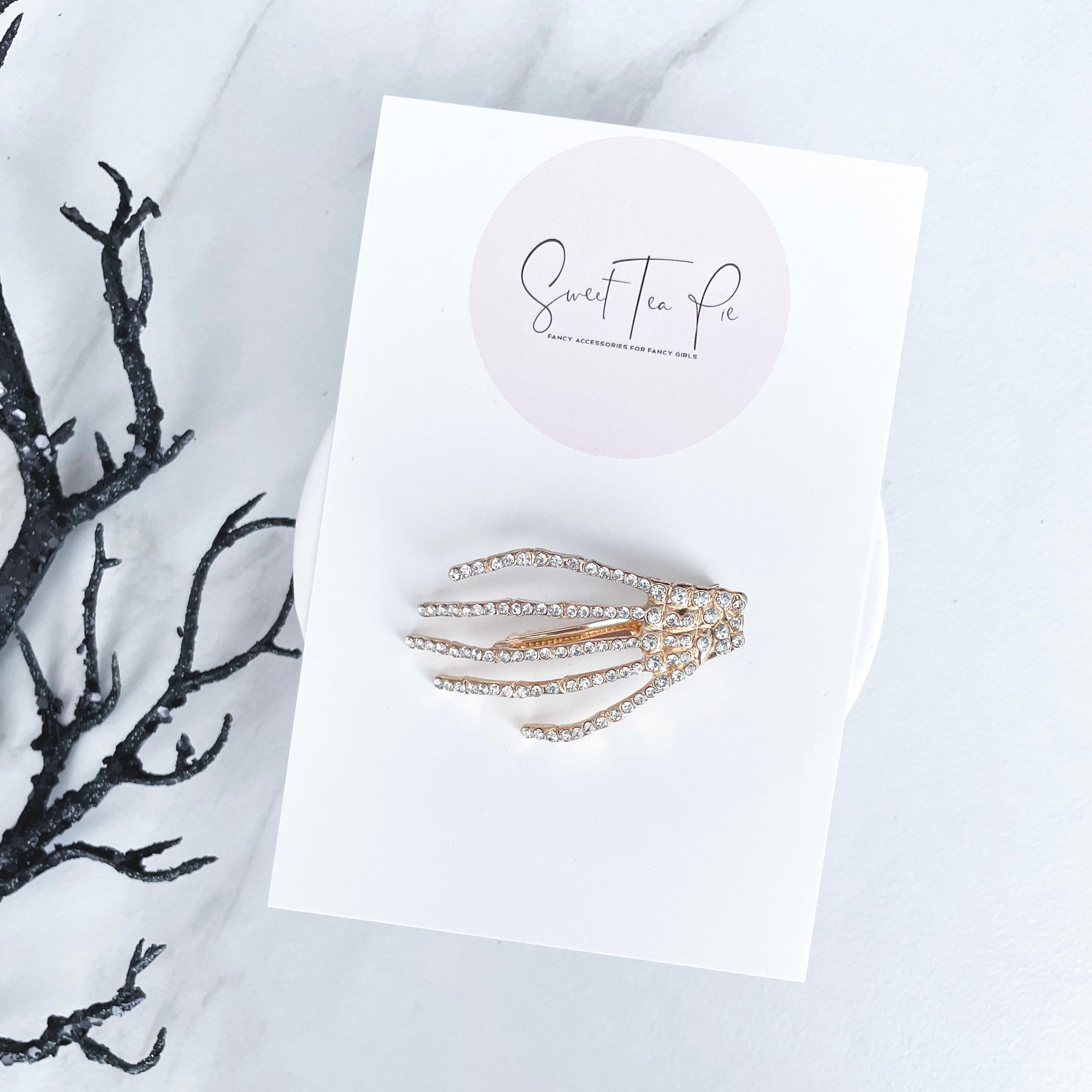 Gold Skeleton Glam Clip