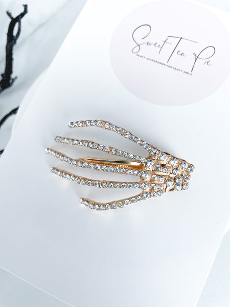 Gold Skeleton Glam Clip