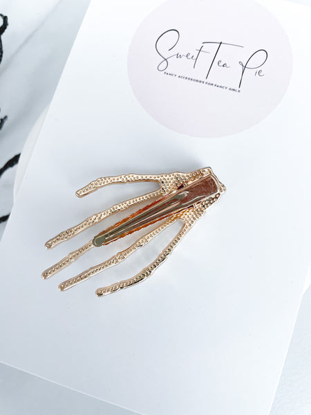Gold Skeleton Glam Clip