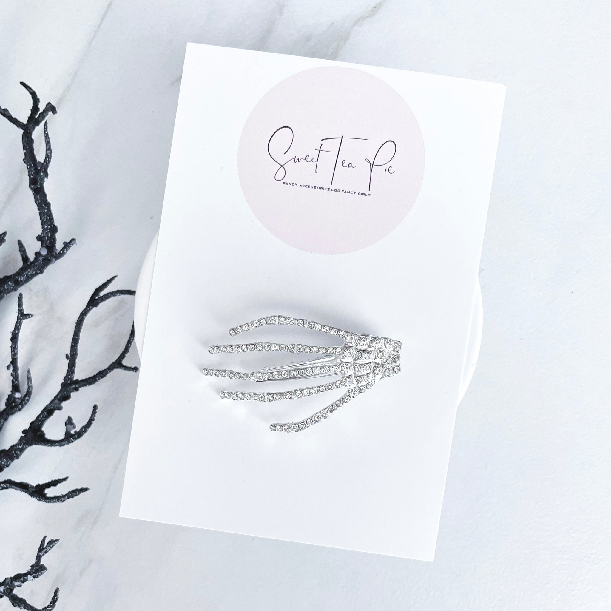Silver Skeleton Glam Clip
