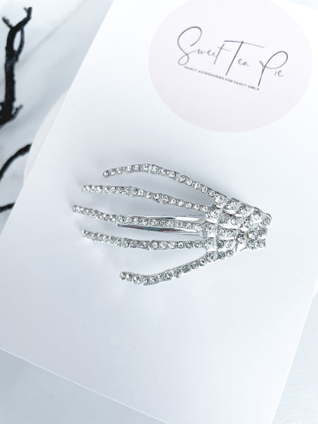 Silver Skeleton Glam Clip