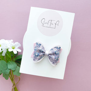 Lilac Garden Pinched Loop Hair Bow
