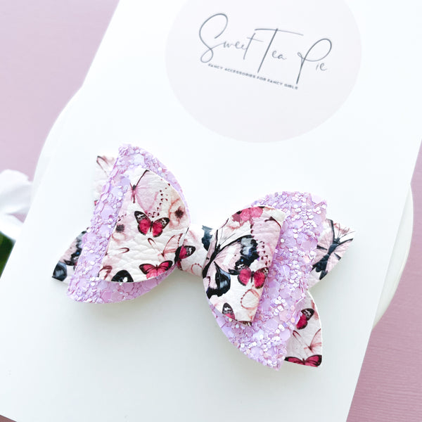 Flight of Butterflies Double Loop Hair Bow