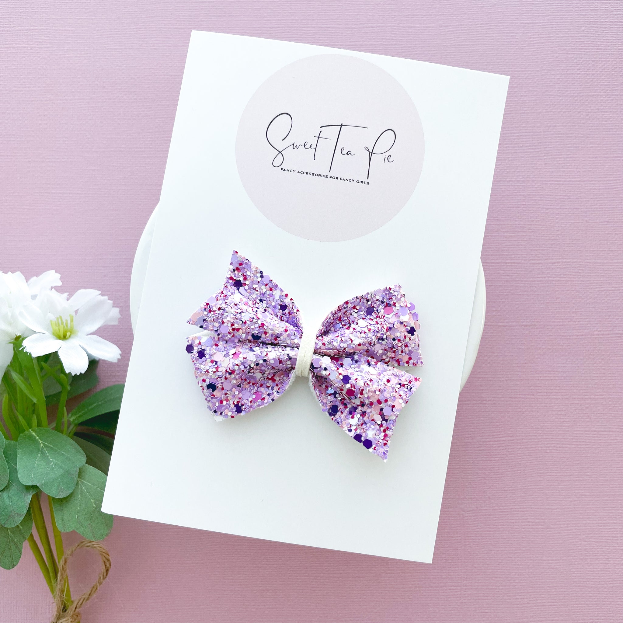 Lavender Lilac Pinwheel Hair Bow