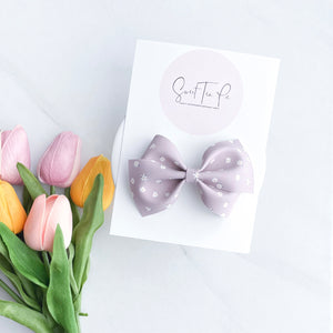 Lilac Floral Lu Hair Bow