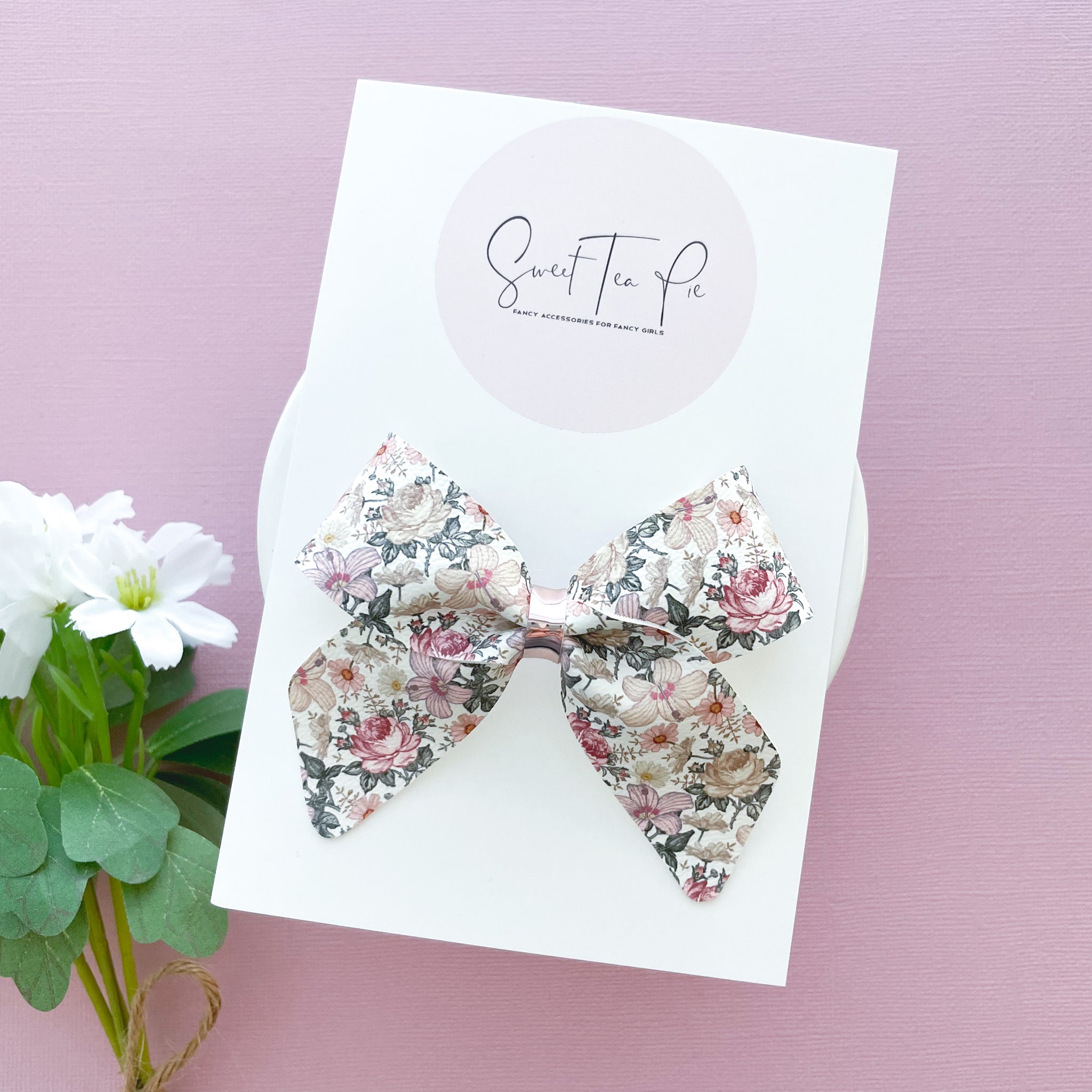 Vintage Blooms Schoolgirl Bow