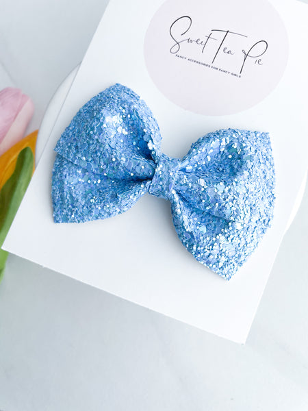 Marina Blue Modern Lu Hair Bow