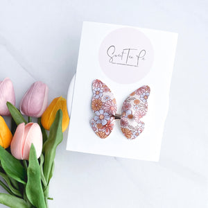Easter Bunny Floral Butterfly Clip