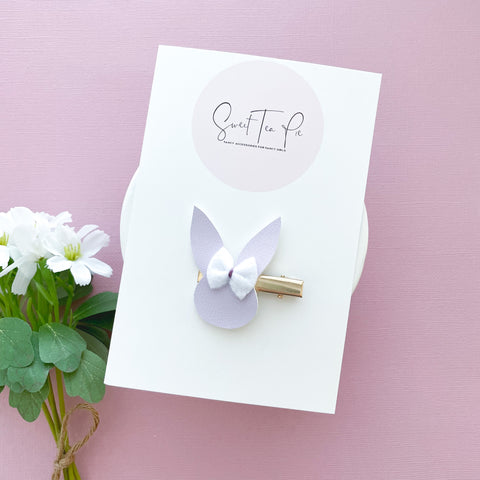 Lavender Bunny Glam Clip