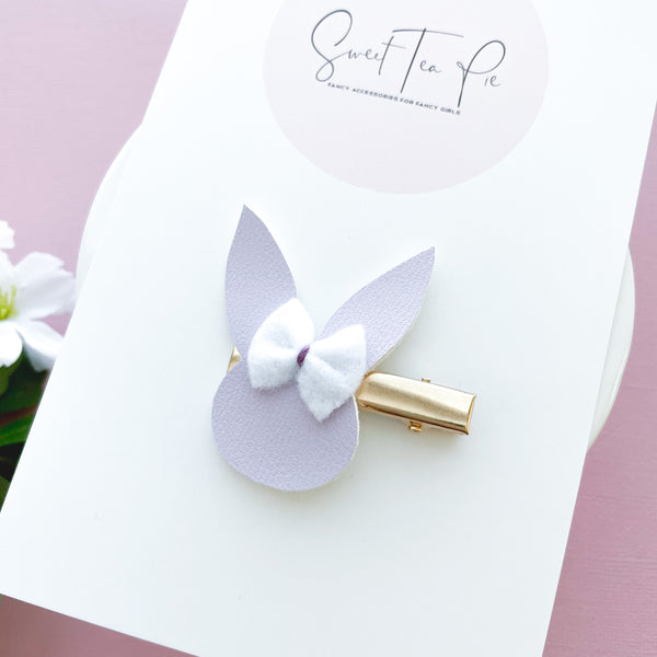 Lavender Bunny Glam Clip
