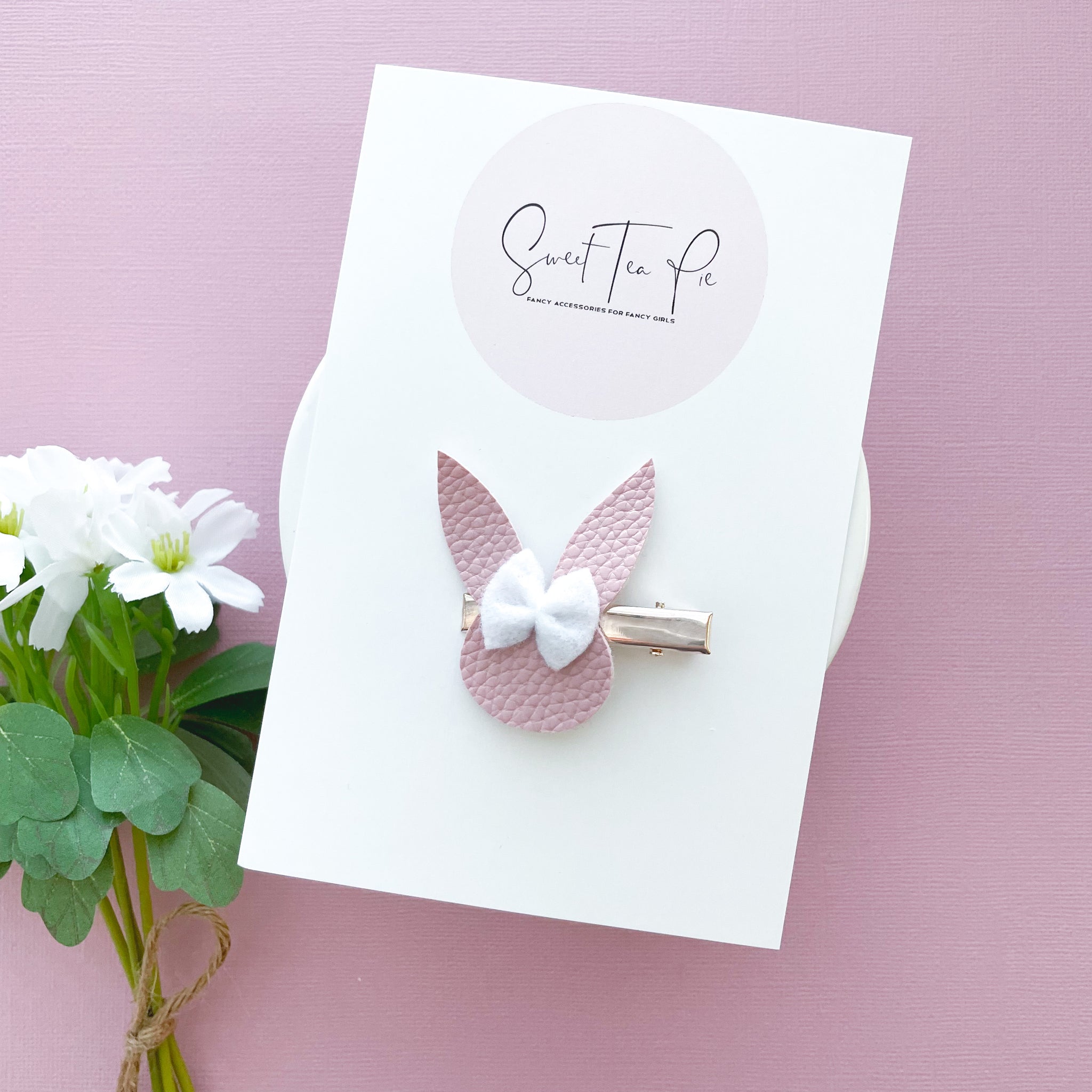Quartz Pink Bunny Glam Clip