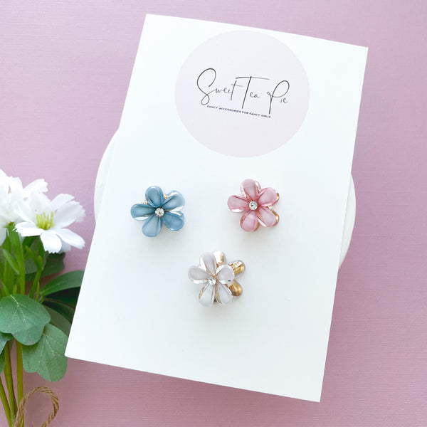 Flower Glam Claw Clip - set of 3