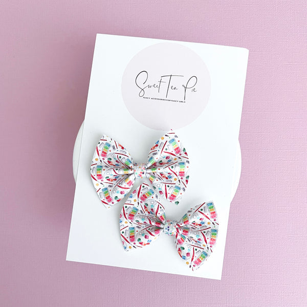 Little Artist Pigtail Hair Bows