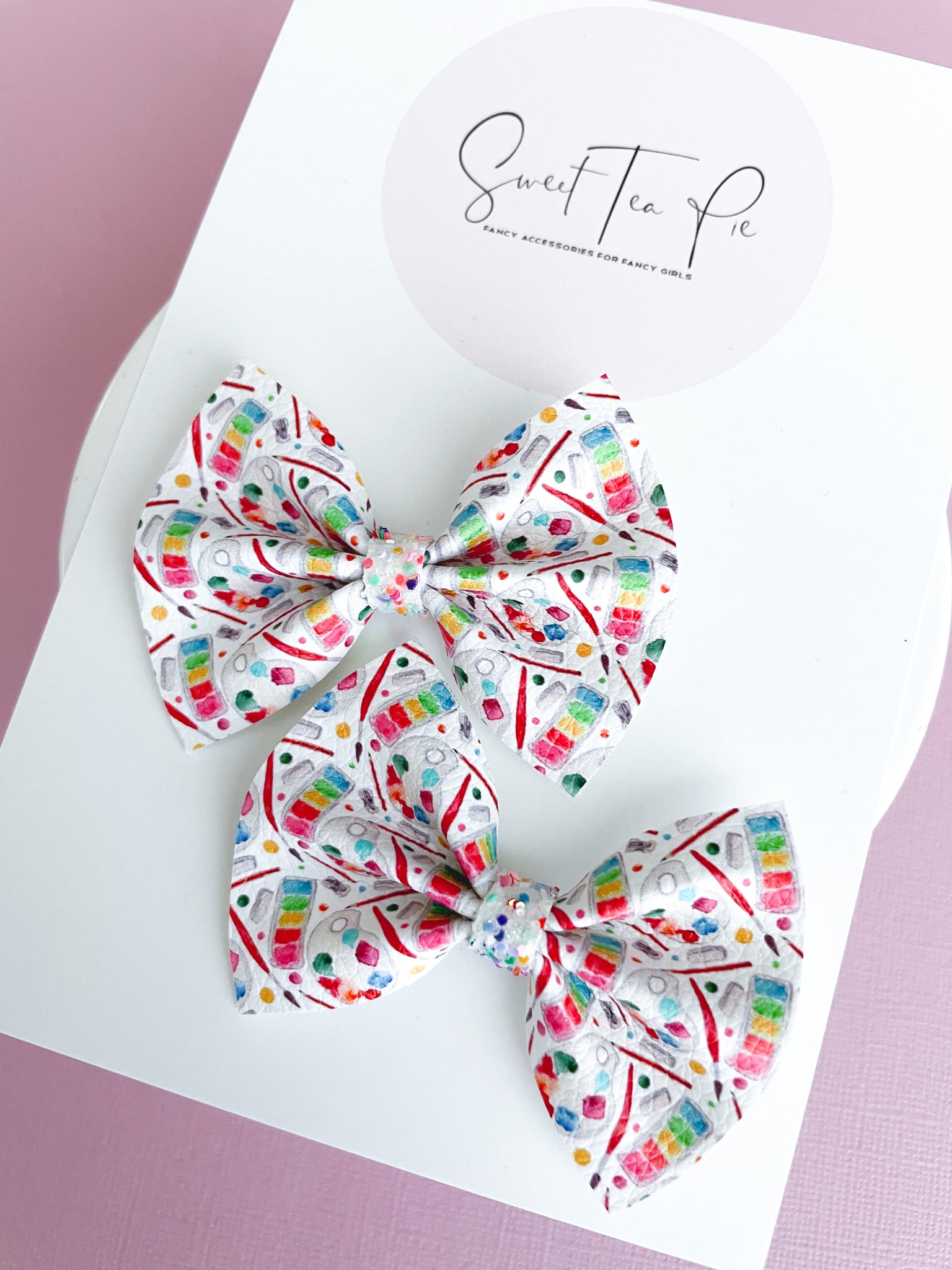 Little Artist Pigtail Hair Bows