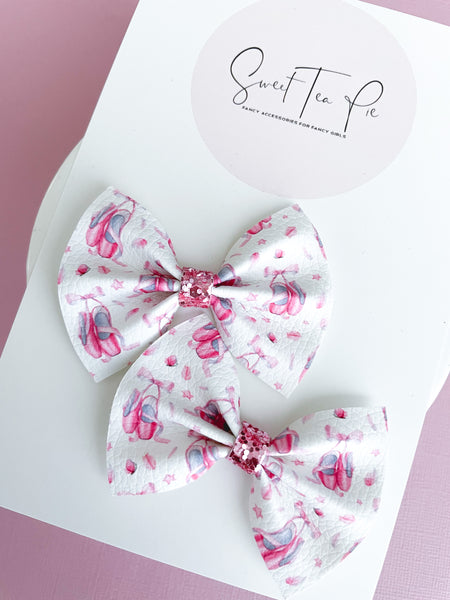 Ballet Pigtail Hair Bows