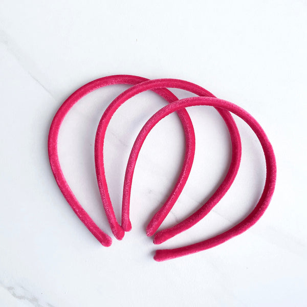 Hot Pink Velvet Headband