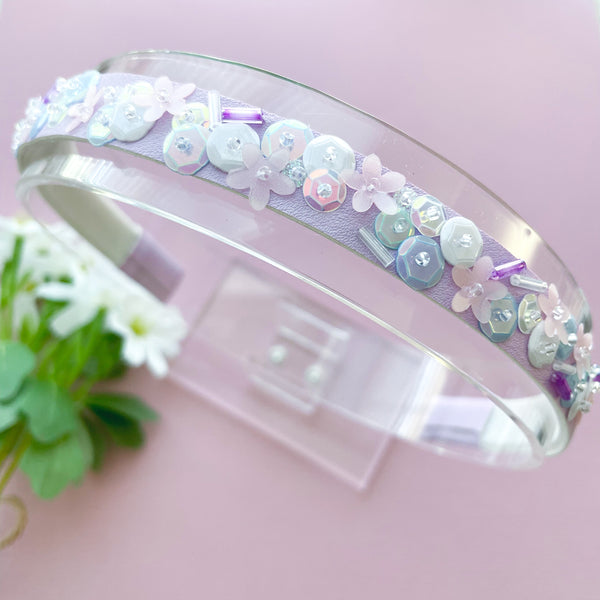 Flower Garden Sequin Glitter Headband