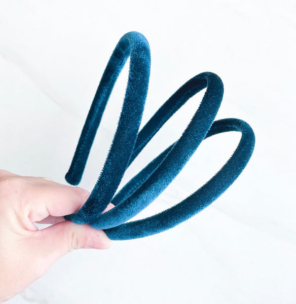 Teal Velvet Headband