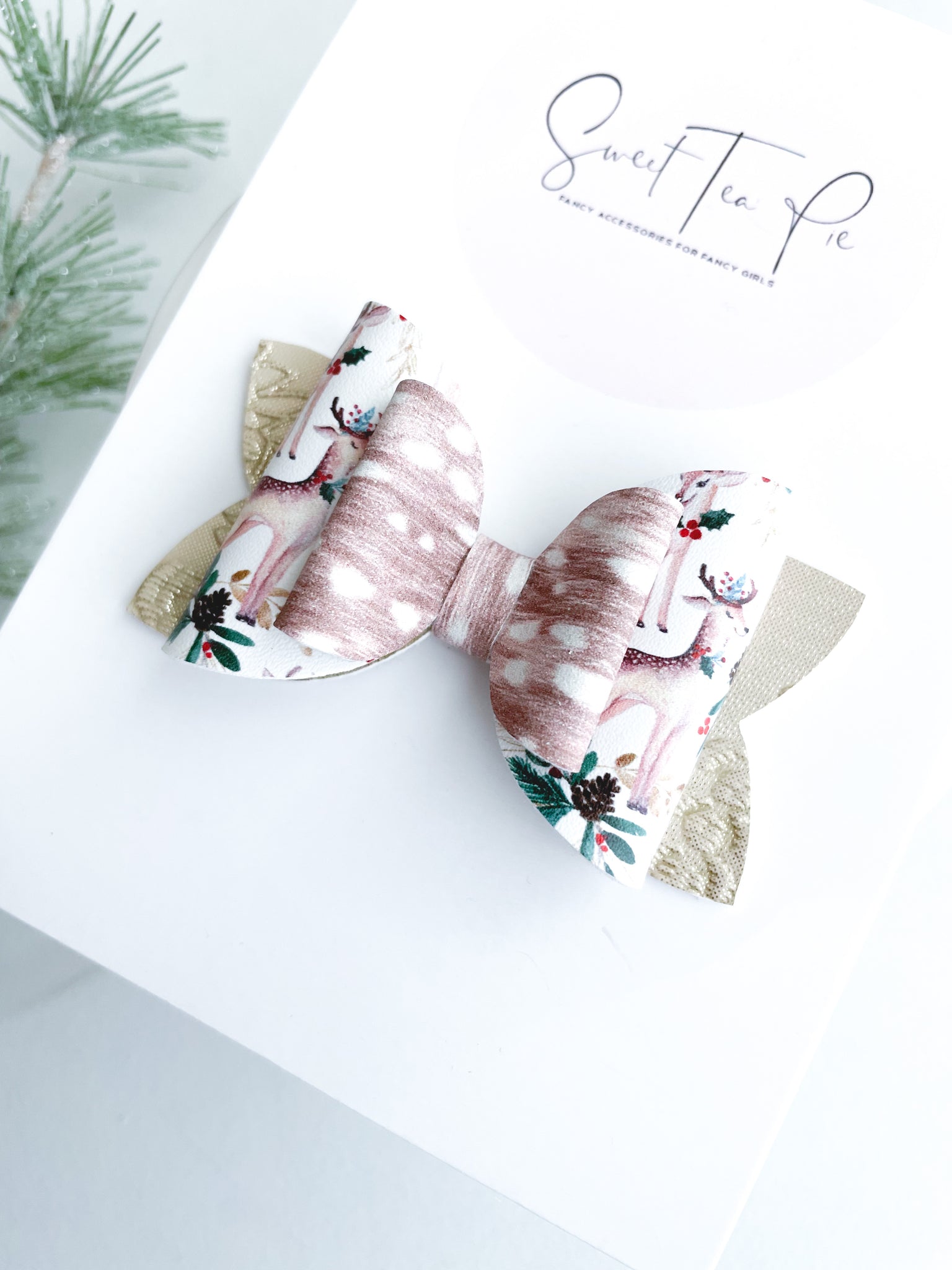 Lux Doe Double Loop Hair Bow