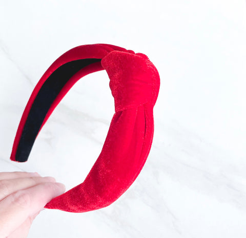 Red Velvet Knot Headband