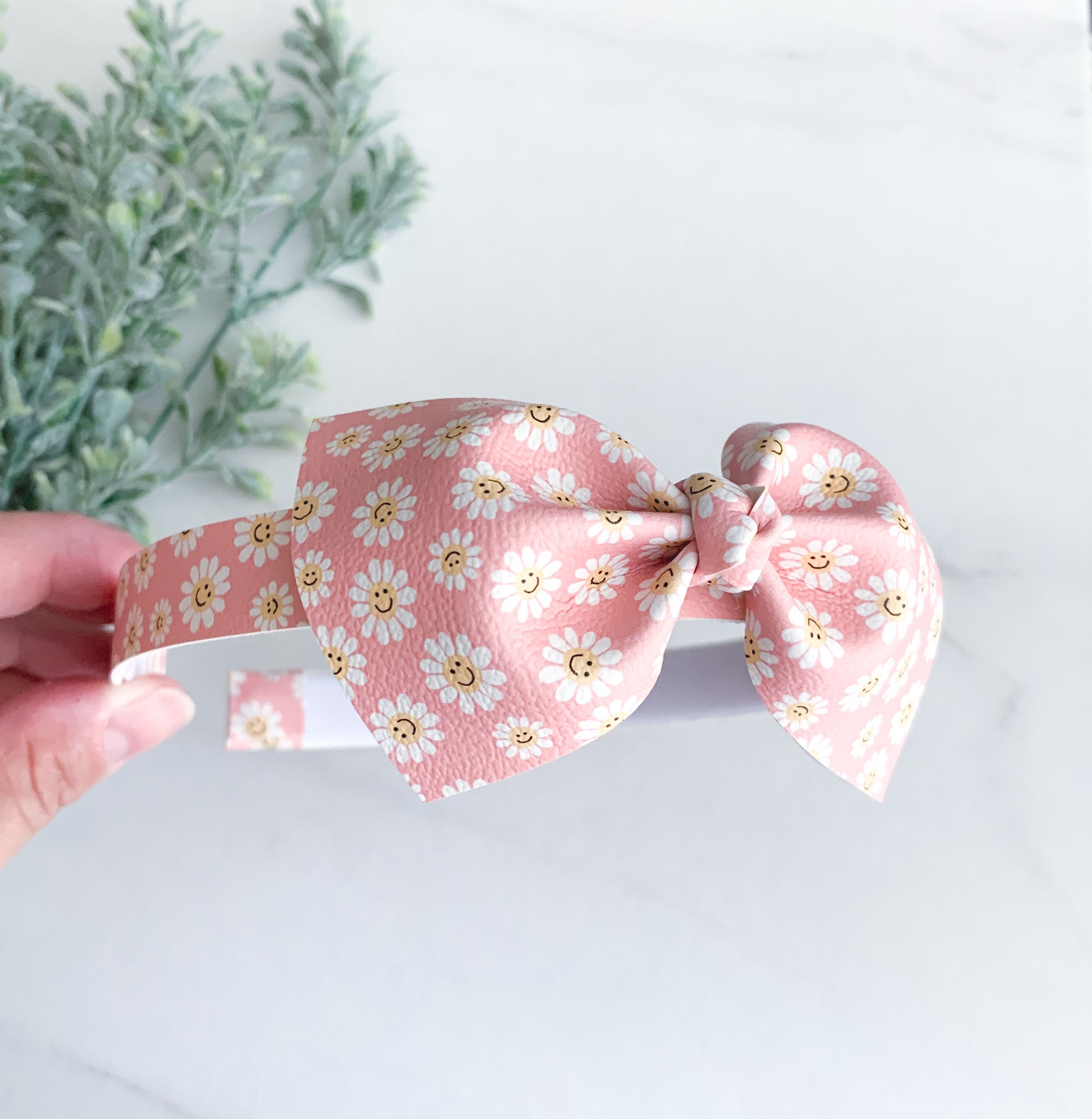 Pink Daisy Headband