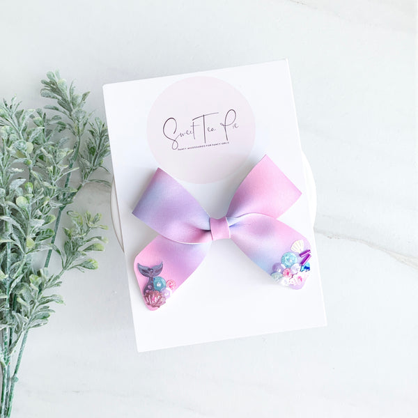 Mermaid Melt Sequin Glitter Schoolgirl Bow