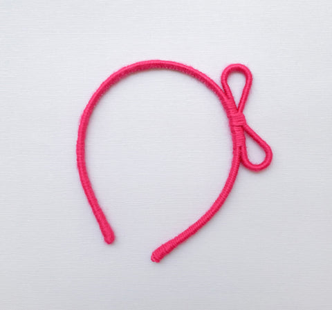Hot Pink Bow Headband