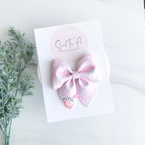 Seashell Sequin Glitter Sailor Bow