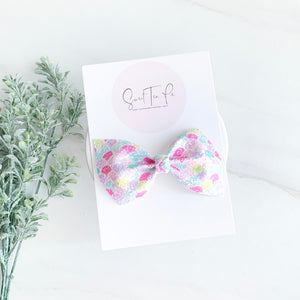Glitter Scales Knot Hair Bow