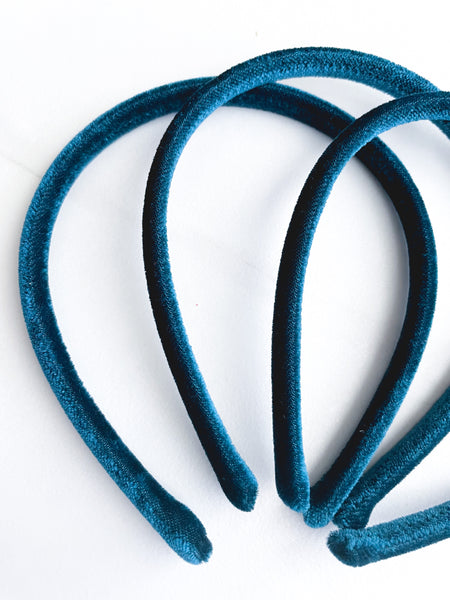 Teal Velvet Headband